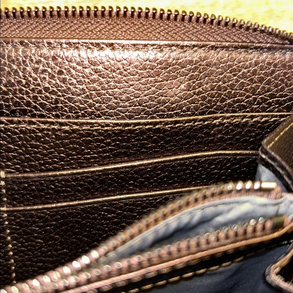 MZ Wallace Metallic Lacquer Crosby Long Wallet - Copper - Picture 8 of 14